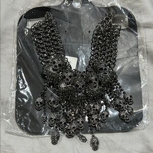 Jewelry Womens Vintage Carnival Smiling Skulls Collar Necklace